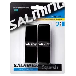Salming Squash X3M H20 Drain Replacement Grip 2 Pack (Black)