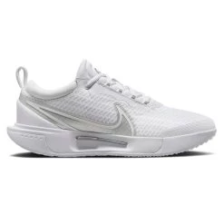 Nike Court Zoom Pro Women's Tennis Shoe (White/Silver)