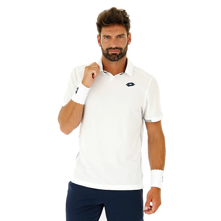 Lotto Men's Squadra Polo (Brilliant White) - Image 2