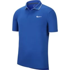 Nike Men's Court Dri-Fit Team Polo (Blue/White)