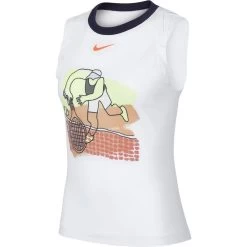 Nike Women's Dri-Fit Sleeveless Top (White/Black)