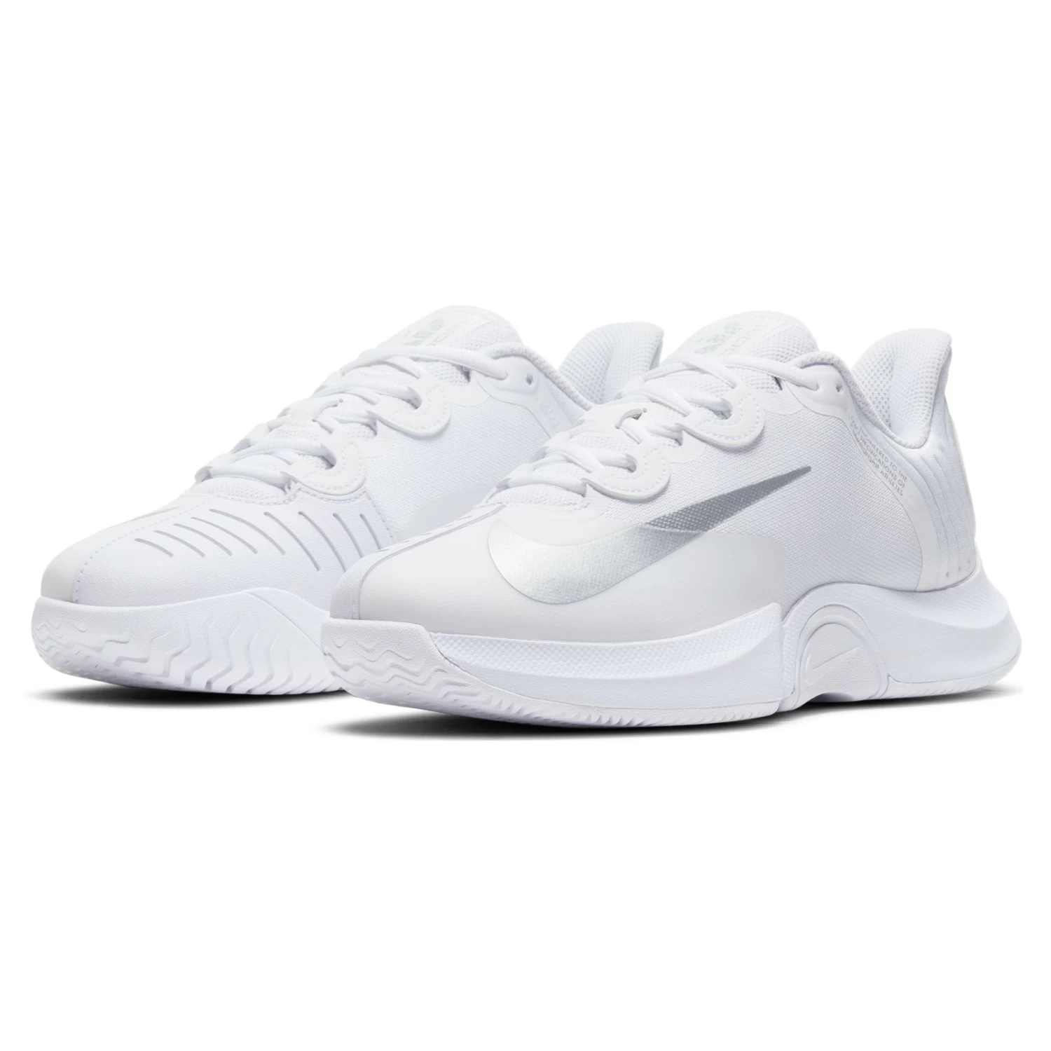 Nike Air Zoom GP Turbo Women's Tennis Shoe (White/Silver) - Image 6