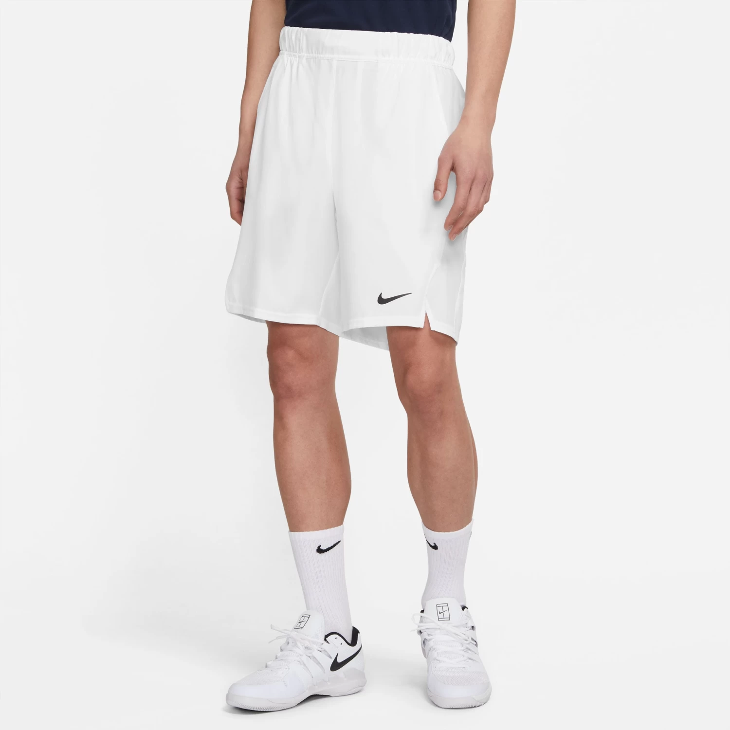 Nike Men's Dri-FIT Victory 9-Inch Shorts (White/Black) - Image 4