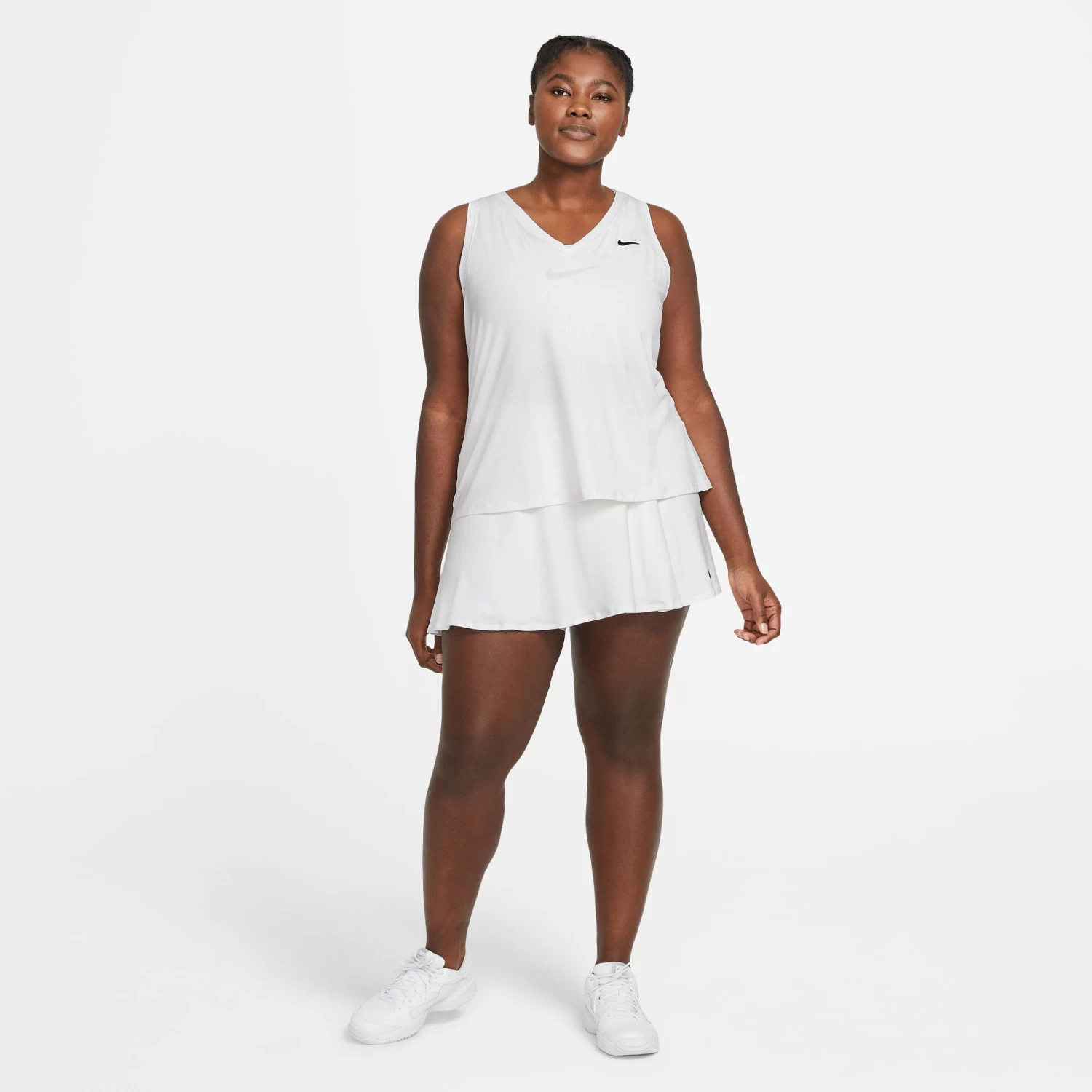 Nike Women's Dri-FIT Victory Flouncy Skirt (White/Black) - Image 5