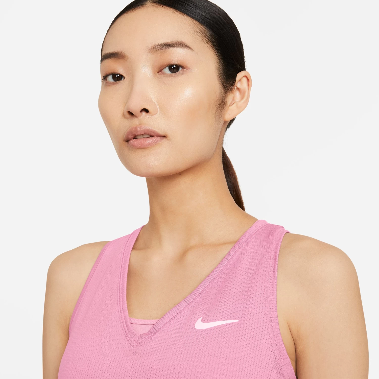Nike Women's Dri-FIT Victory Tank (Elemental Pink/White) - Image 3