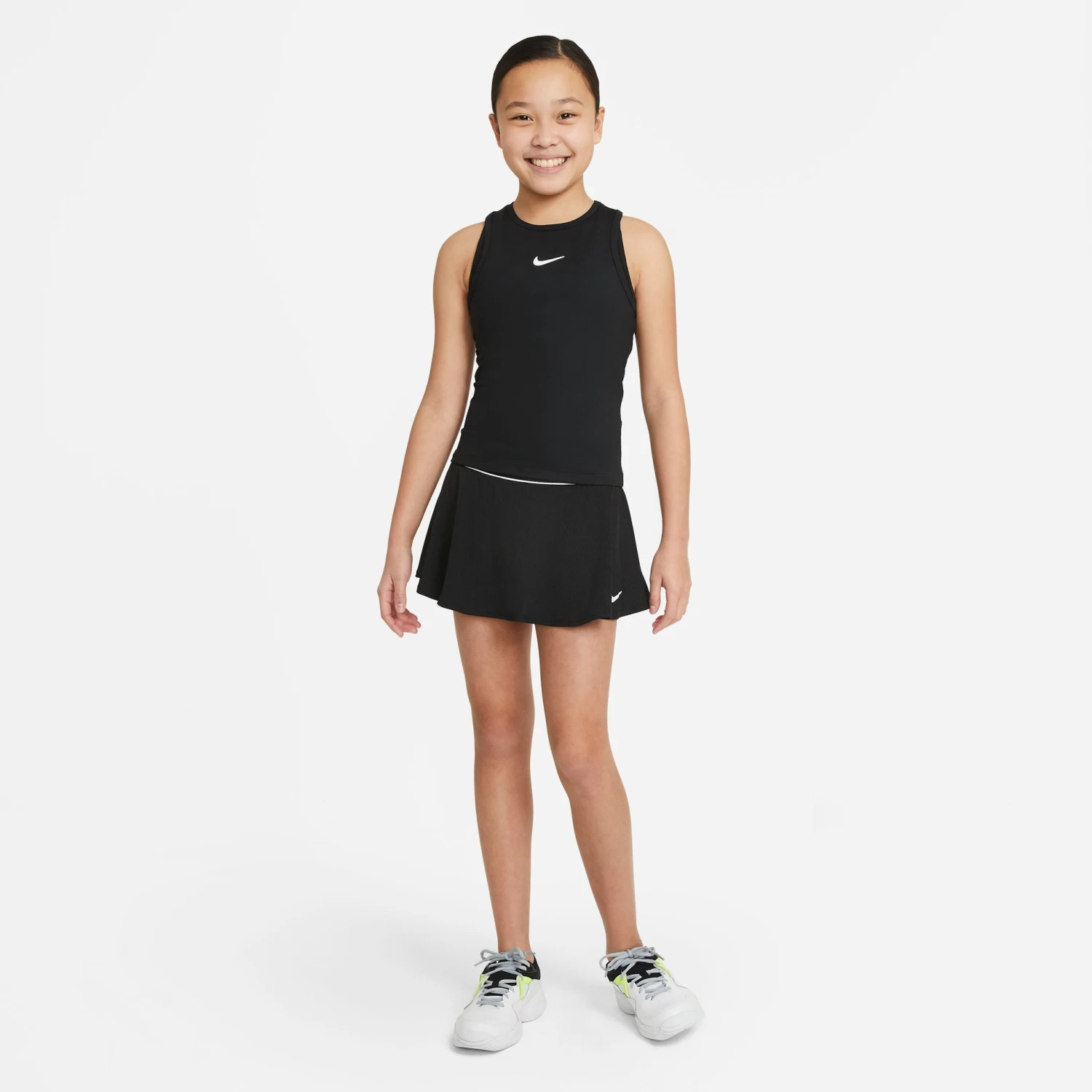 Nike Girls' Dri-FIT Victory Tank (Black/White) - Image 2