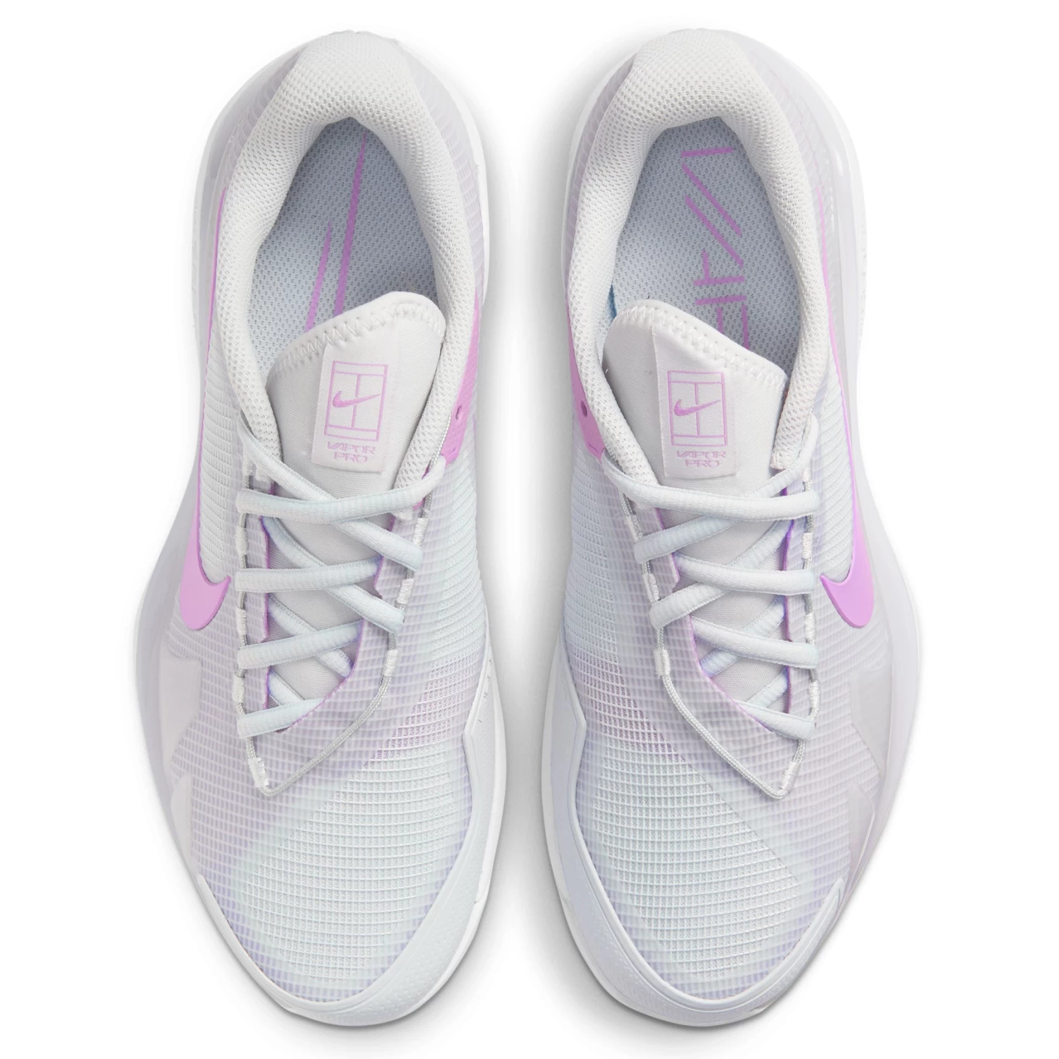 Nike Air Zoom Vapor Pro Women's Tennis Shoe (Light Grey/Fuchsia/White) - Image 3