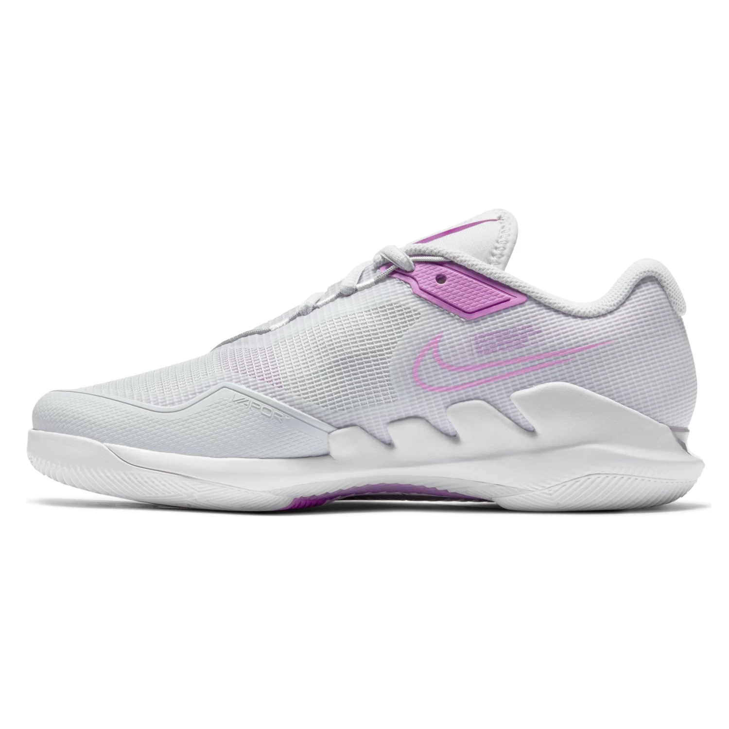 Nike Air Zoom Vapor Pro Women's Tennis Shoe (Light Grey/Fuchsia/White) - Image 2