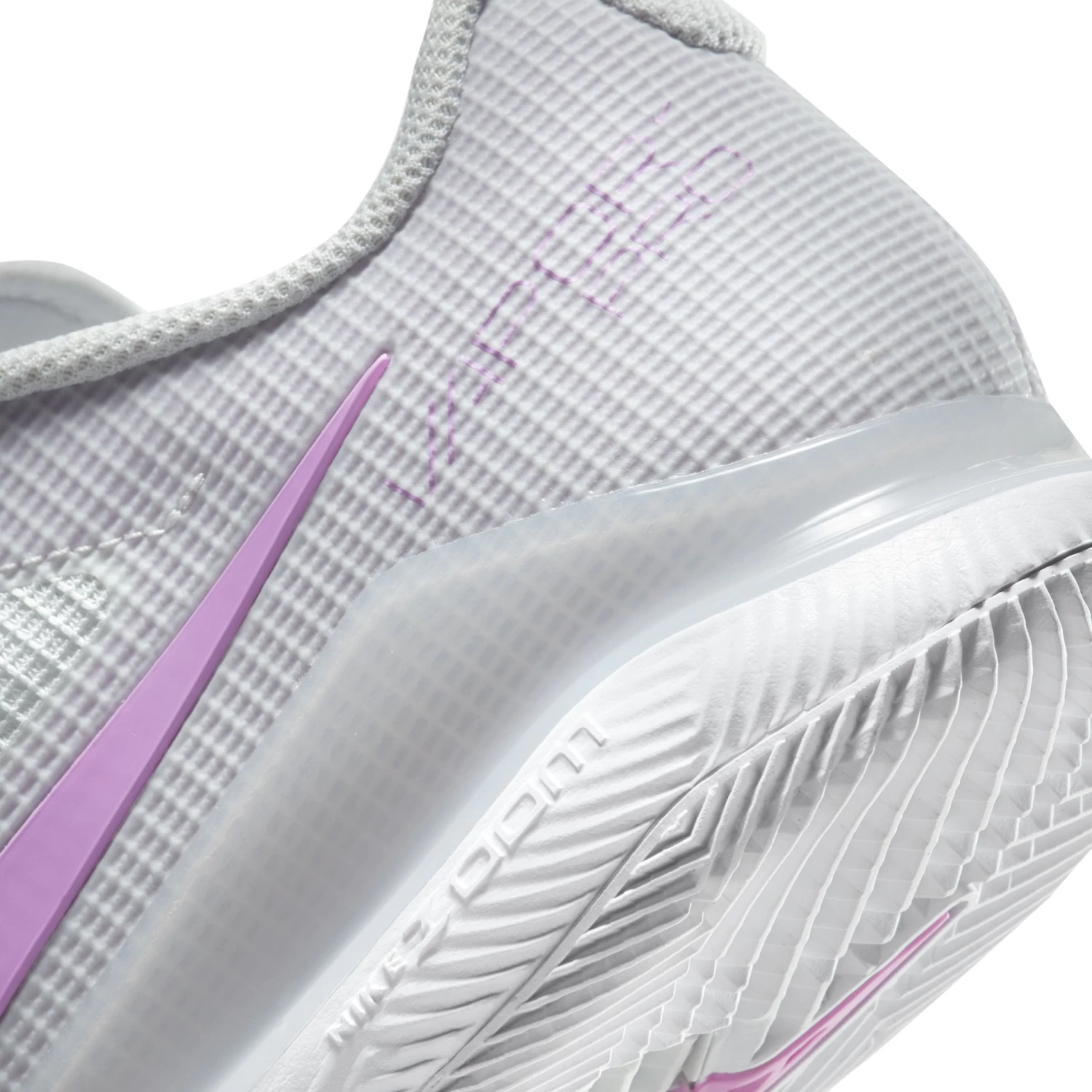 Nike Air Zoom Vapor Pro Women's Tennis Shoe (Light Grey/Fuchsia/White) - Image 8