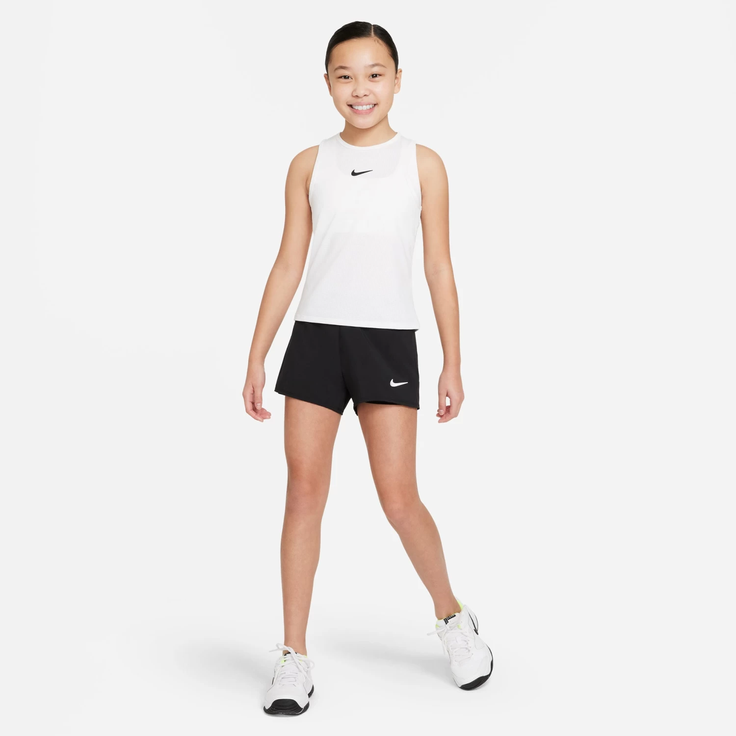 Nike Girls' Dri-FIT Victory Shorts (Black/White) - Image 4