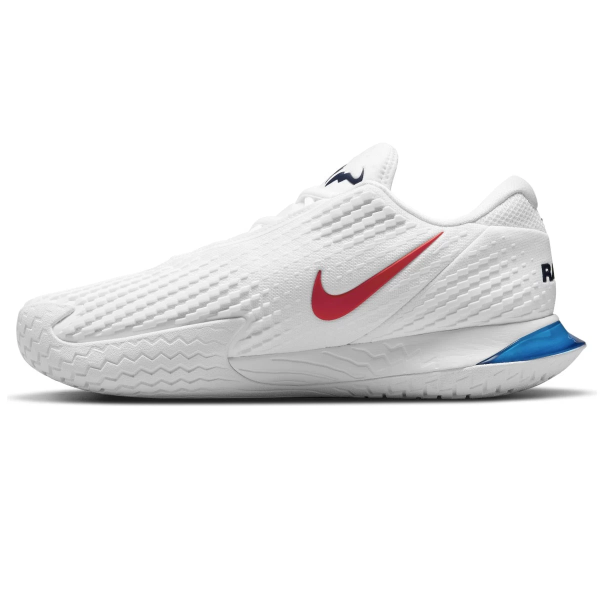 Nike Zoom Vapor Cage 4 Rafa Men's Tennis Shoe (White/Red/Blue) - Image 2