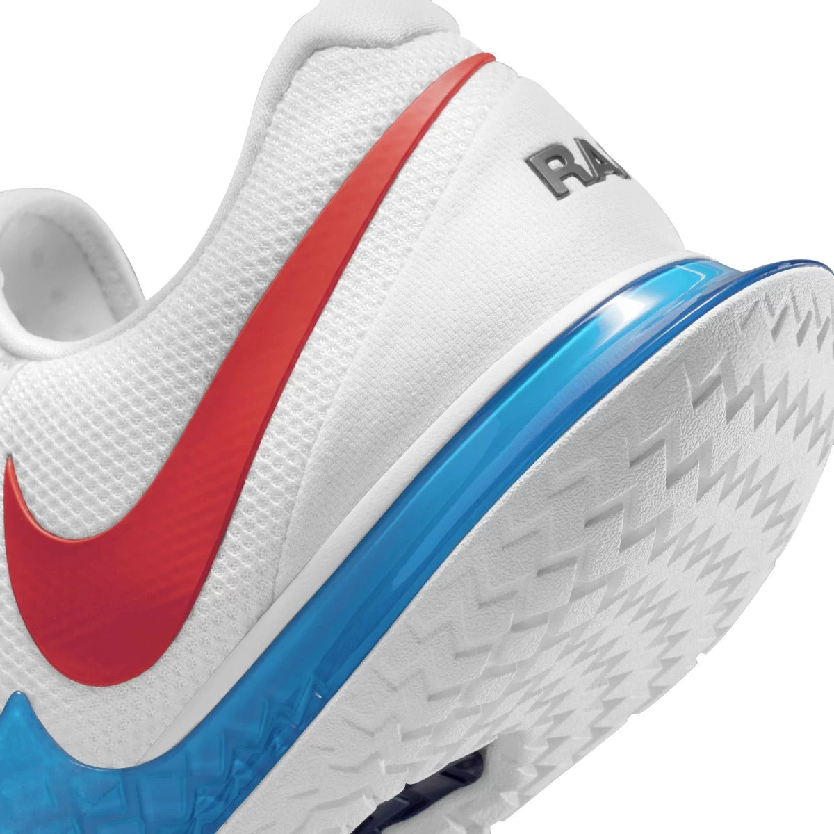 Nike Zoom Vapor Cage 4 Rafa Men's Tennis Shoe (White/Red/Blue) - Image 7
