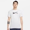 Nike Men's Dri-FIT Distressed Swoosh Top (White)