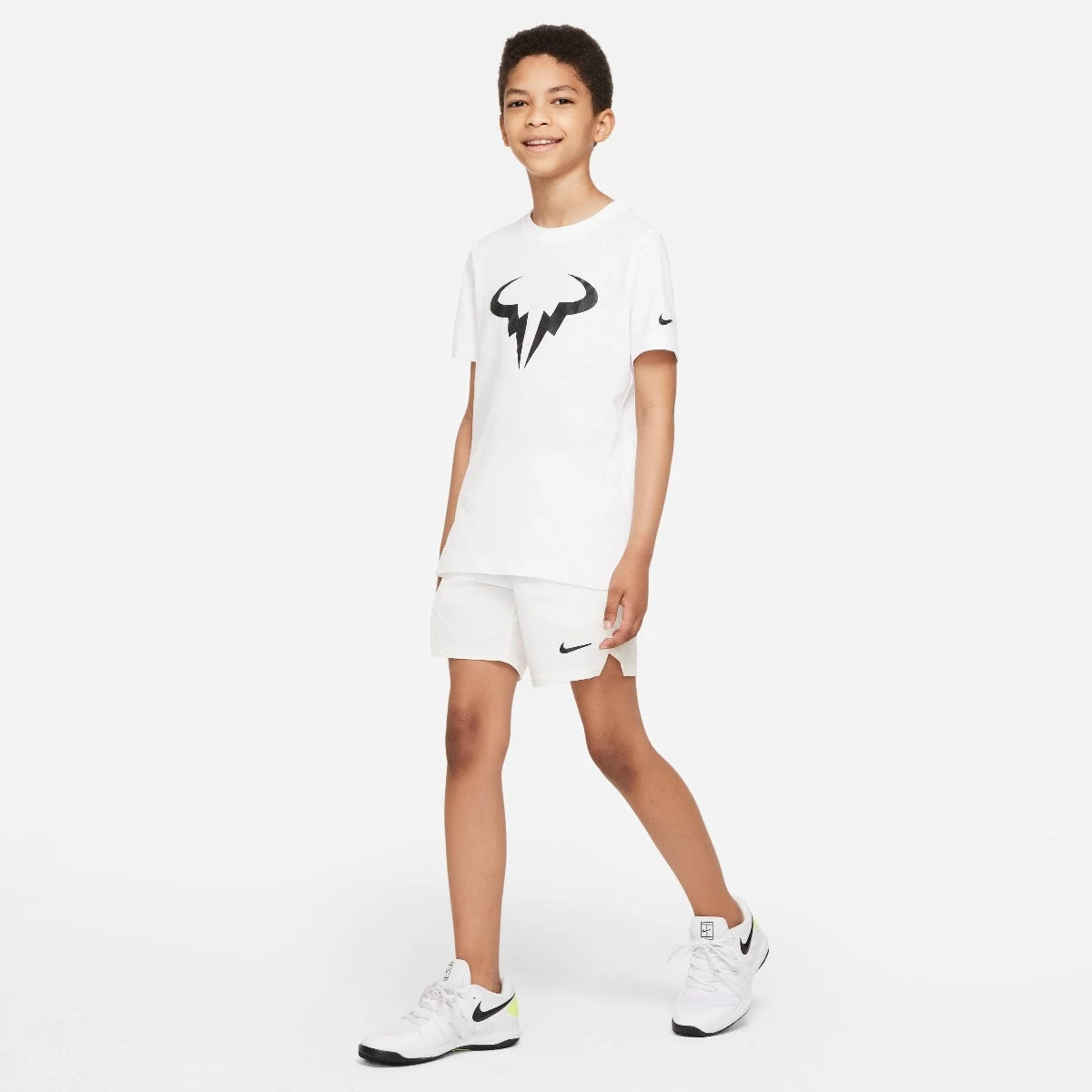 Nike Boy's Dri-FIT Rafa Top (White/Black) - Image 5