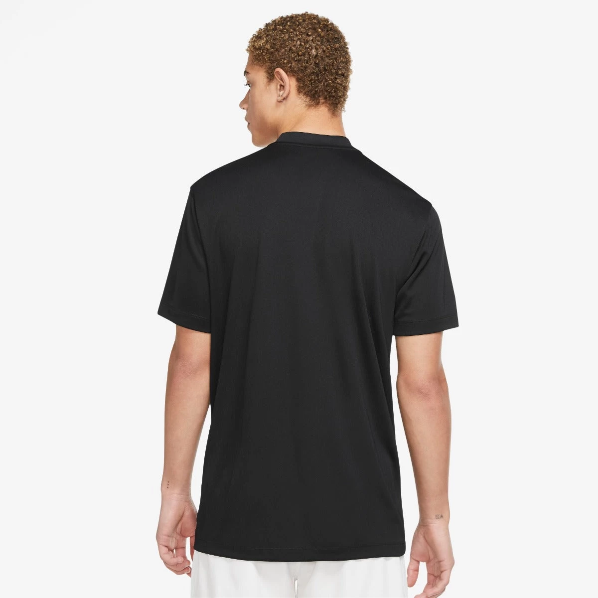 Nike Men's Dri-FIT Victory Blade Solid Polo (Black/White) - Image 2