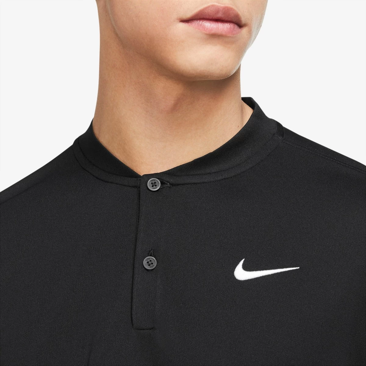 Nike Men's Dri-FIT Victory Blade Solid Polo (Black/White) - Image 3