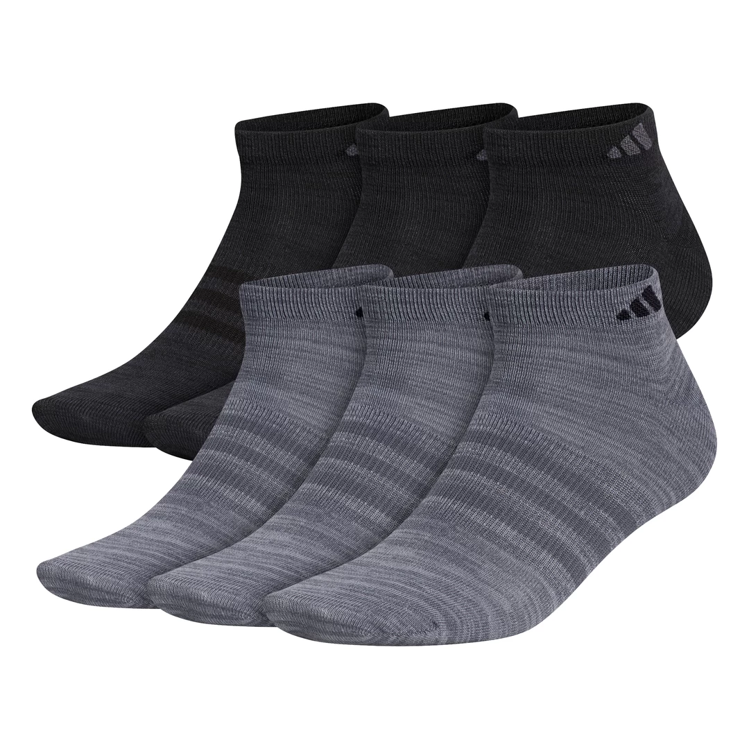 Adidas Men's Superlite Low-Cut Socks (Dark Grey)