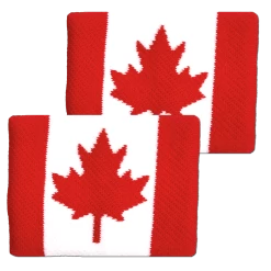 Tourna Canadian Flag 4" Wide Wristbands