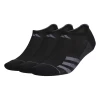 Adidas Men's Superlite 3 Stripe No-Show Socks (Black)