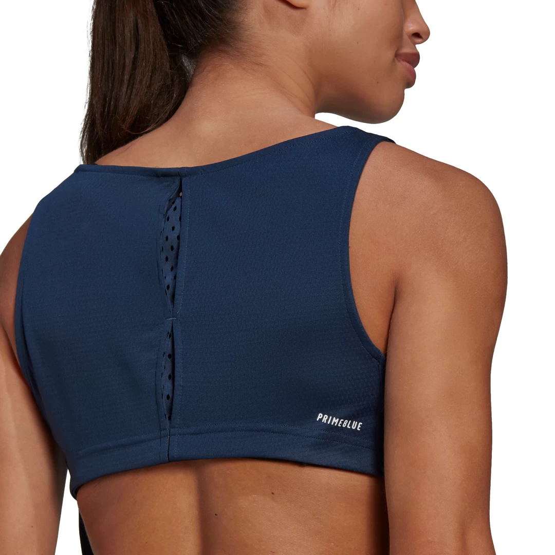 Adidas Women's Primeblue Dress (Navy/Yellow) - Image 5