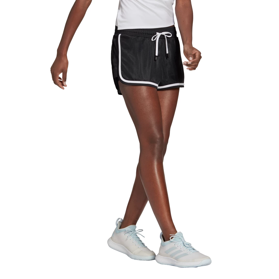 Adidas Women's Club Shorts (Black/White) - Image 3