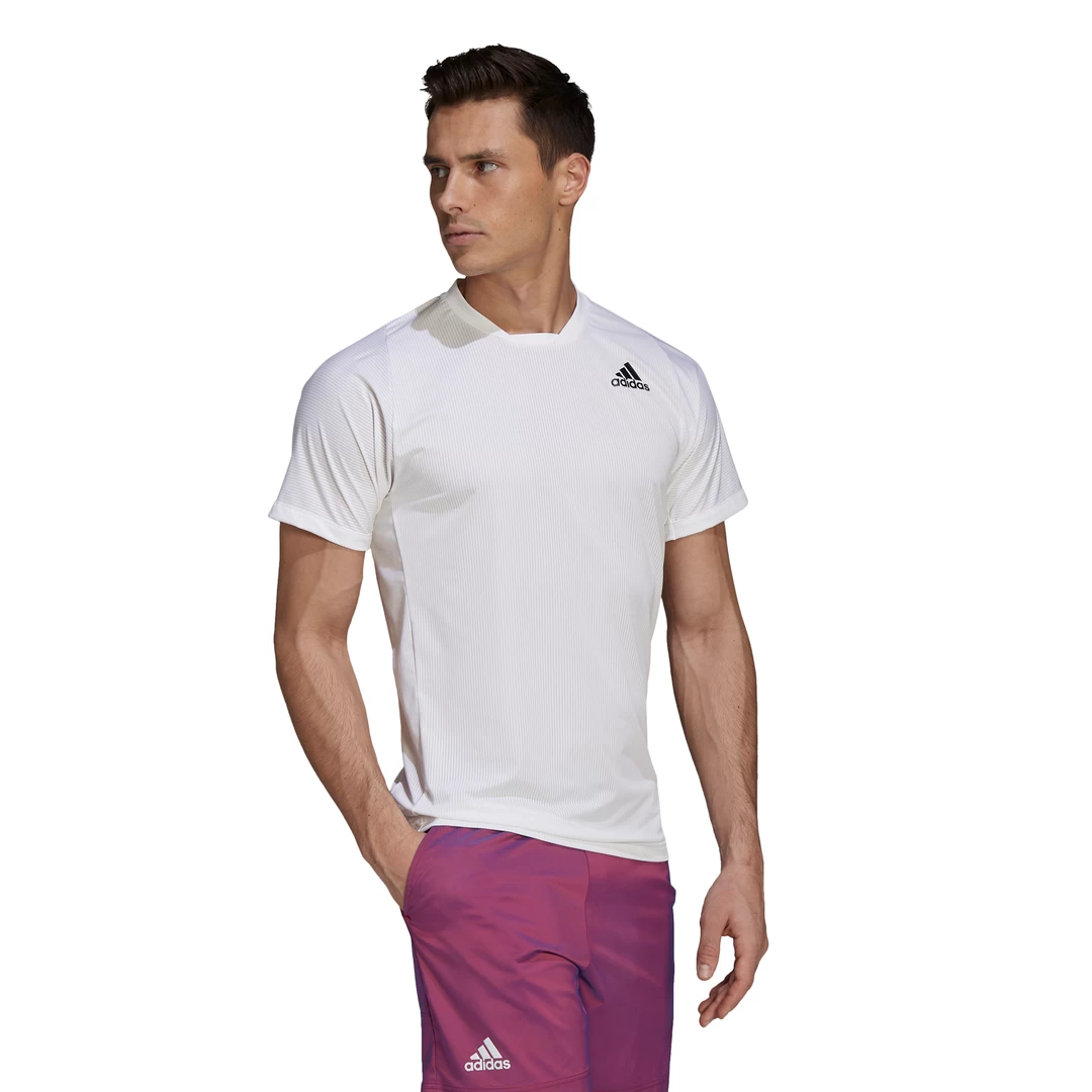 Adidas Men's FreeLift Primeblue Top (White) - Image 3