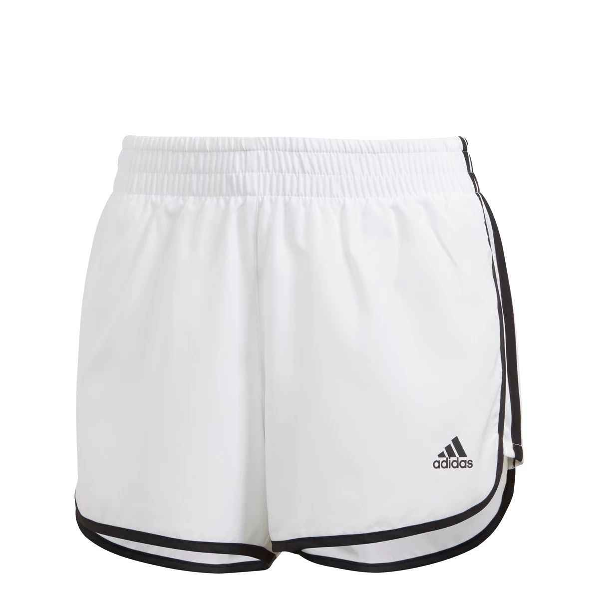 Adidas Women's Marathon 3-Inch Shorts (White/Black) - Image 6