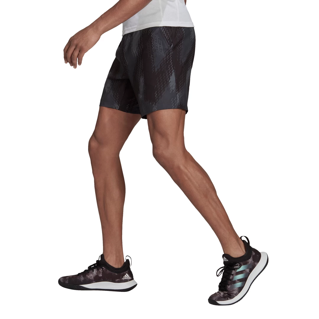 Adidas Men's Primeblue Printed 7 Inch Shorts (Grey Five/Black) - Image 7