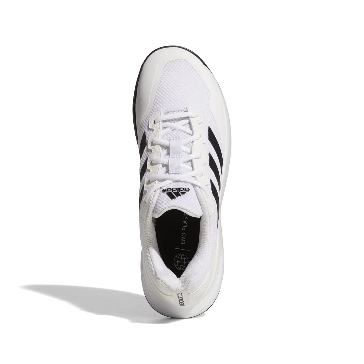 Adidas GameCourt 2 Men's Tennis Shoe (White/Black) - Image 3