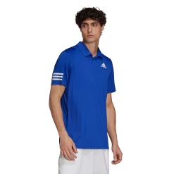 Adidas Men's Club 3 Stripes Polo (Blue/White)