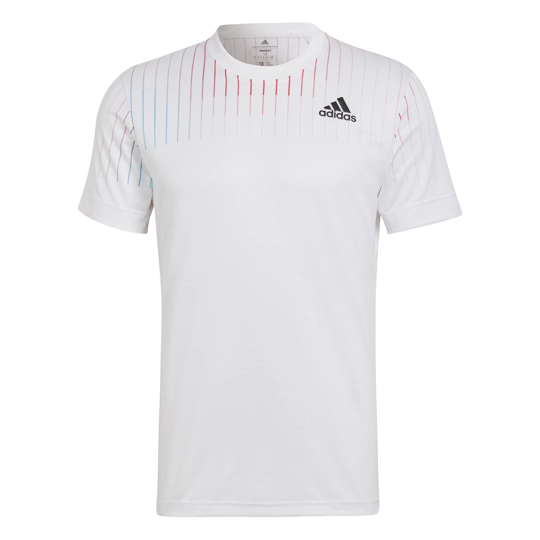 Adidas Men's Melbourne FreeLift Printed Top (White/Red) - Image 8