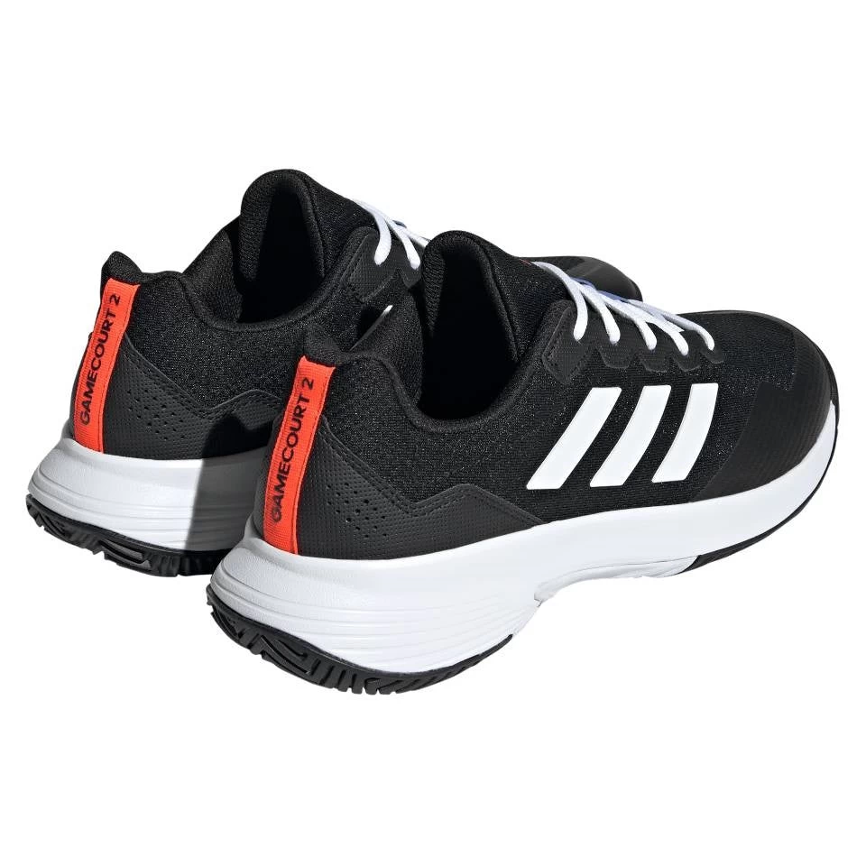 Adidas GameCourt 2 Men's Tennis Shoe (Black/White) - Image 4
