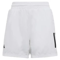 Adidas Boy's 3 Stripe Club Shorts (White)