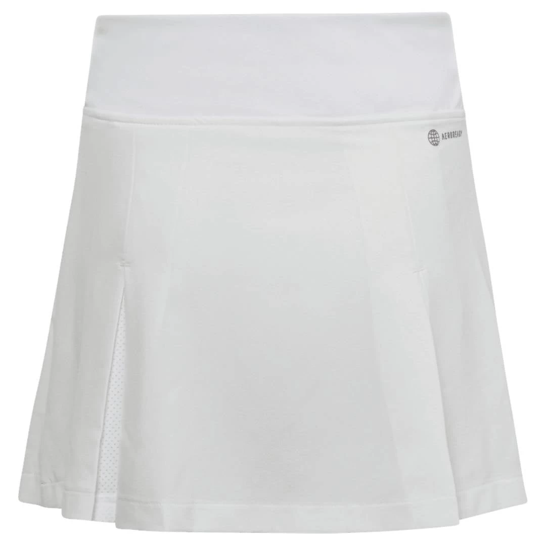 Adidas Girl's Club Pleated Skirt (White) - Image 2