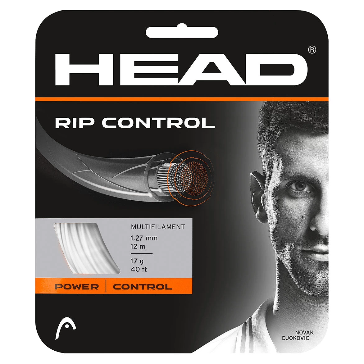 Head RIP Control 17/1.25 Tennis String (White)