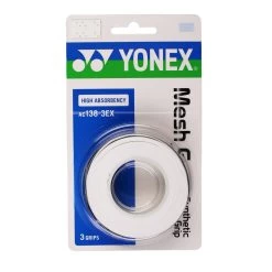 Yonex Mesh Grap Overgrip 3 Pack (White)