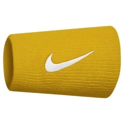 Nike Tennis Premier Doublewide Wristband (Gold/White)