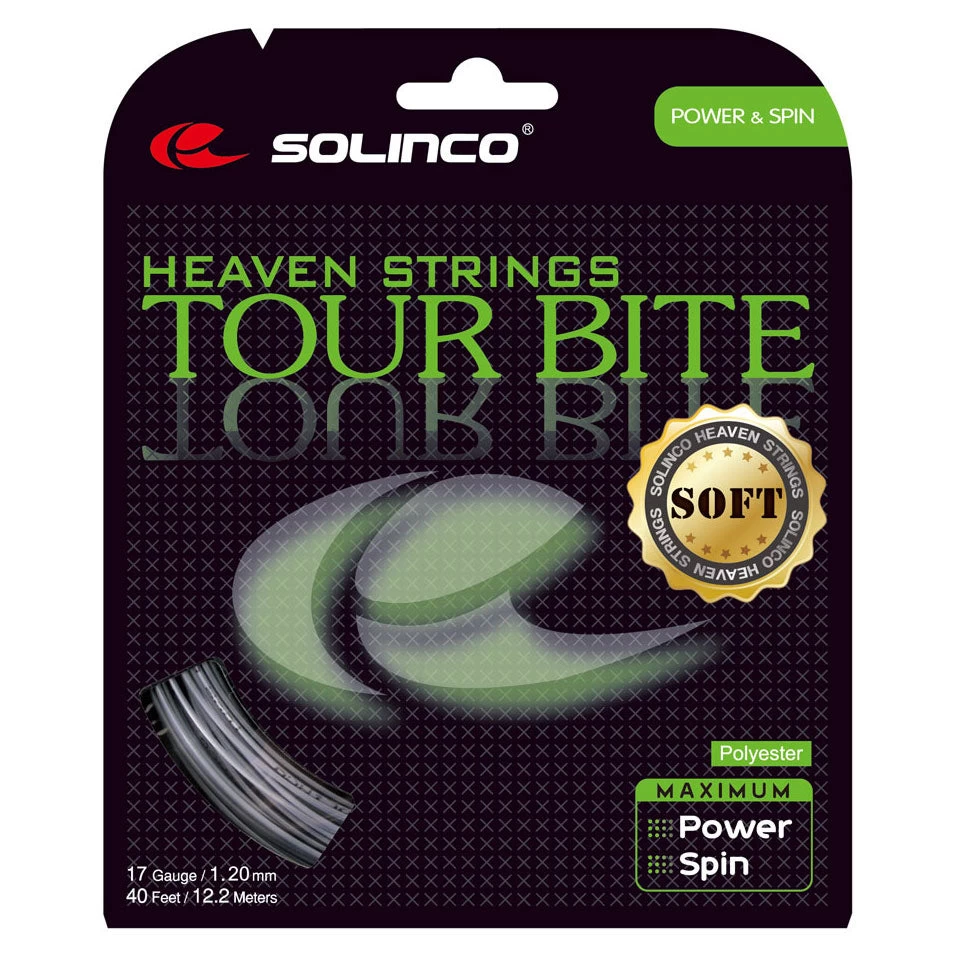 Solinco Tour Bite Soft 17/1.25 Tennis String (Silver)