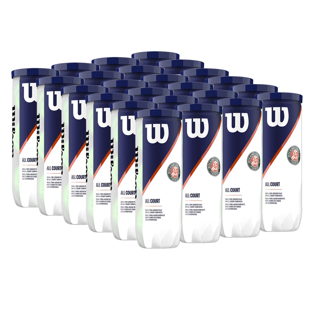 Wilson Roland Garros All Court Tennis Balls - 24 Can Case