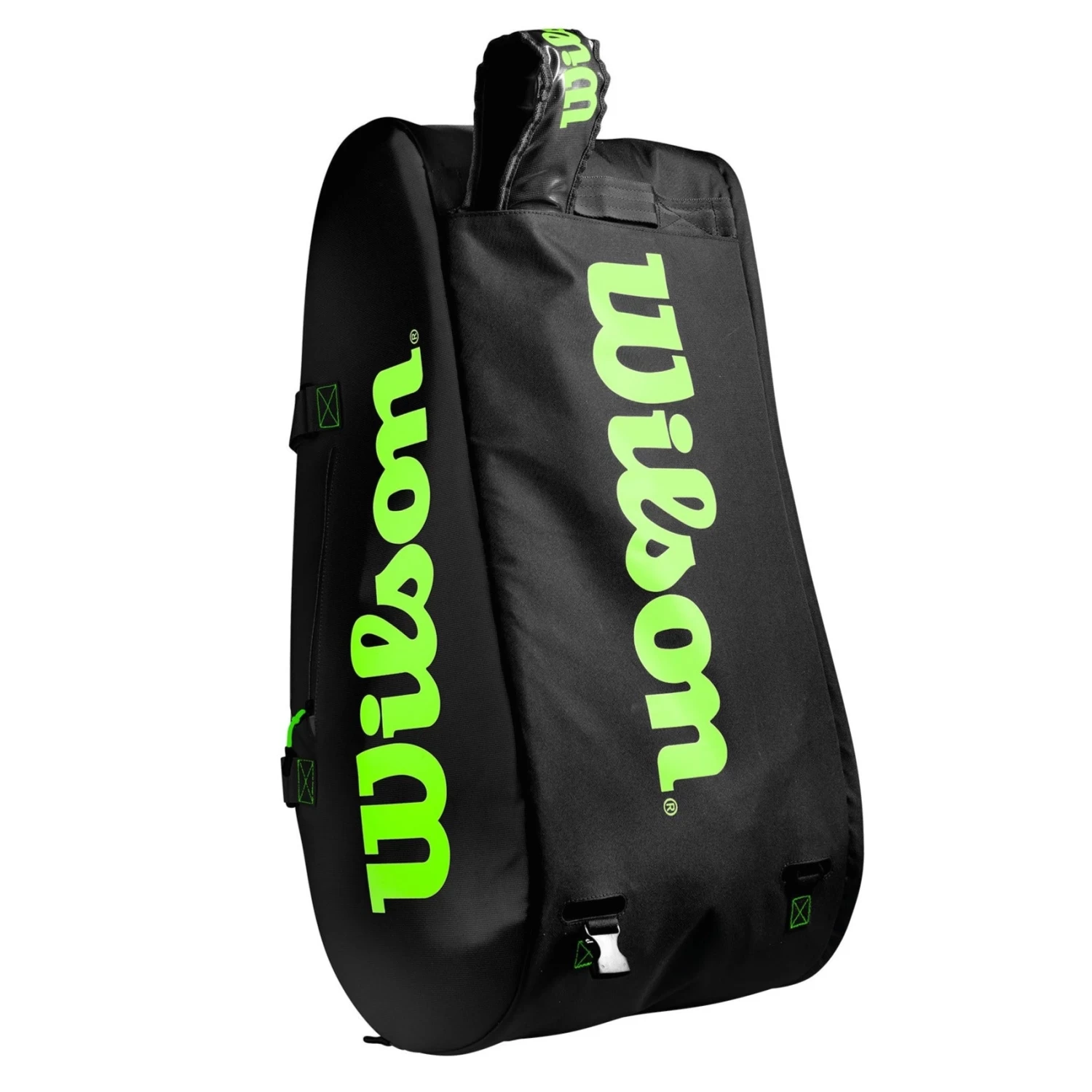 Wilson Super Tour 15 Pack Racquet Bag (Black/Green) - Image 7