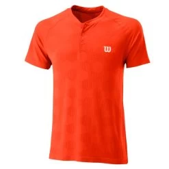 Wilson Men's Power Seamless Henley (Tangerine Tango)