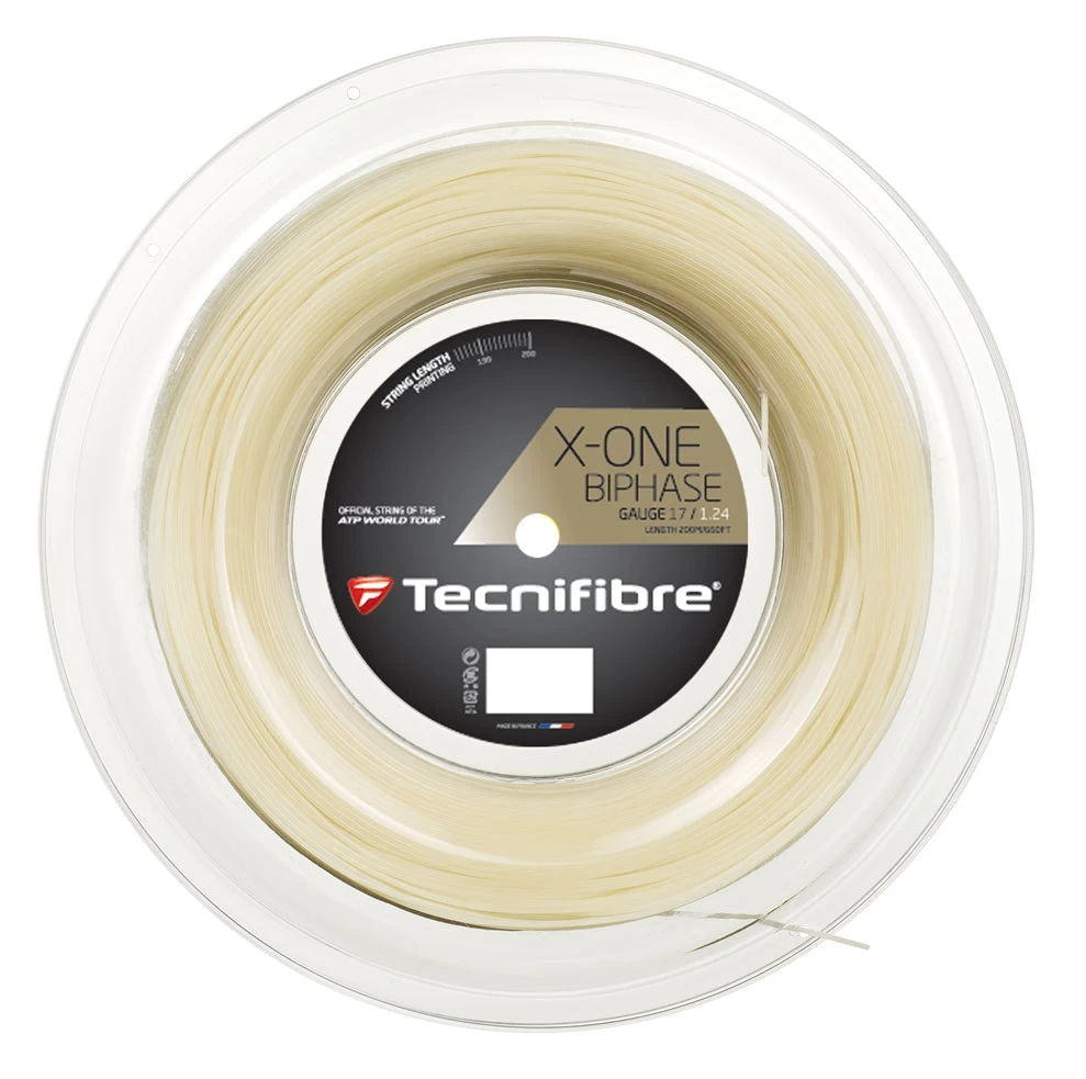Tecnifibre X-One Biphase 17/1.24 Tennis String Reel (Natural) - Image 2