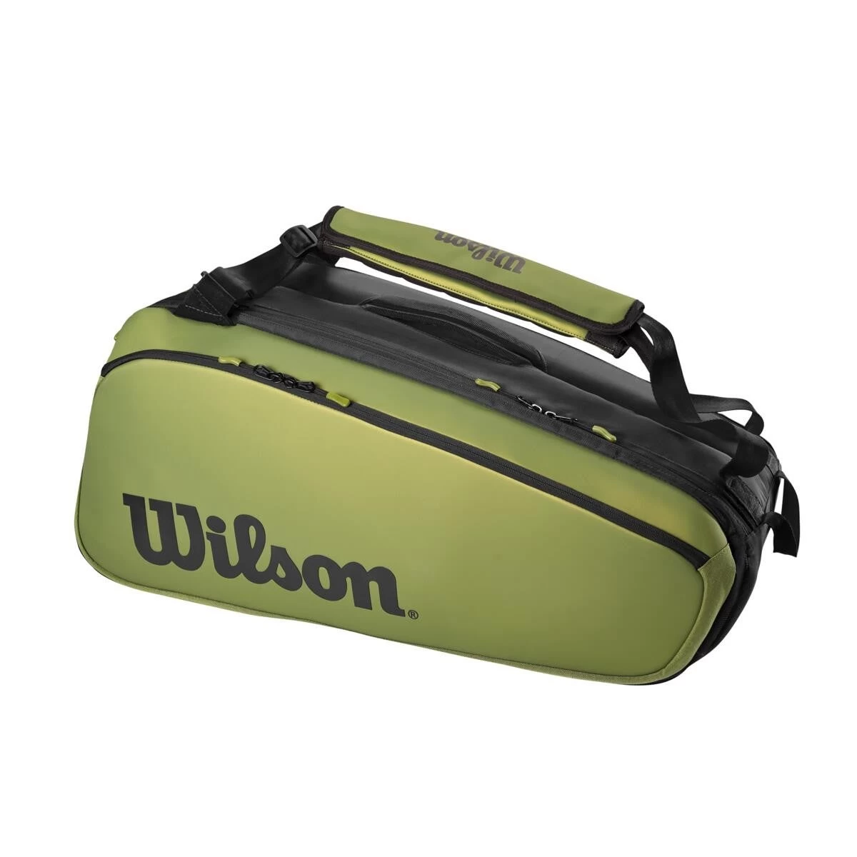Wilson Blade V8 Super Tour 9 Pack Racquet Bag (Green/Black) - Image 2