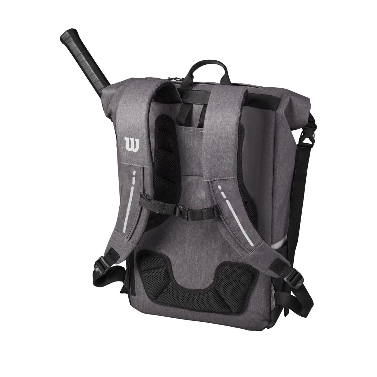 Wilson Roll Top Backpack Racquet Bag (Grey/Black) - Image 4