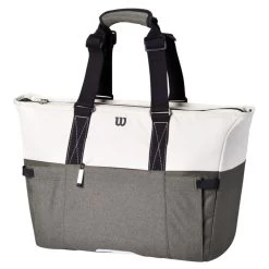 Wilson Women's Racquet Tote Bag (Cream/Forest Green/Black)