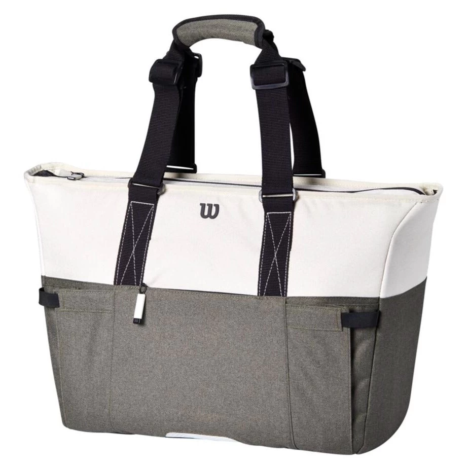 Wilson Women's Racquet Tote Bag (Cream/Forest Green/Black)