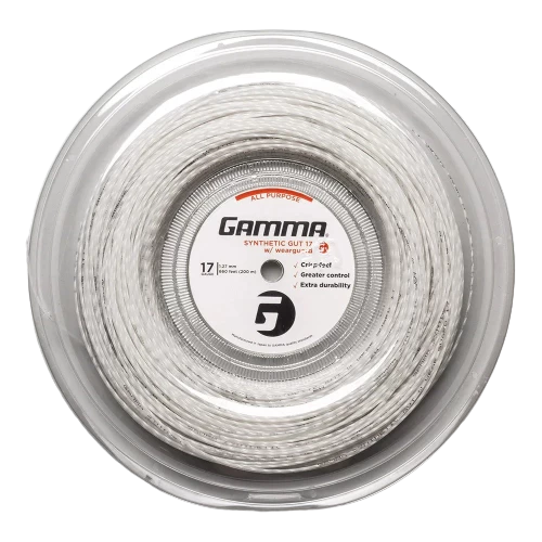 Gamma Synthetic Gut 17/1.27 Wearguard Tennis String Reel (White)