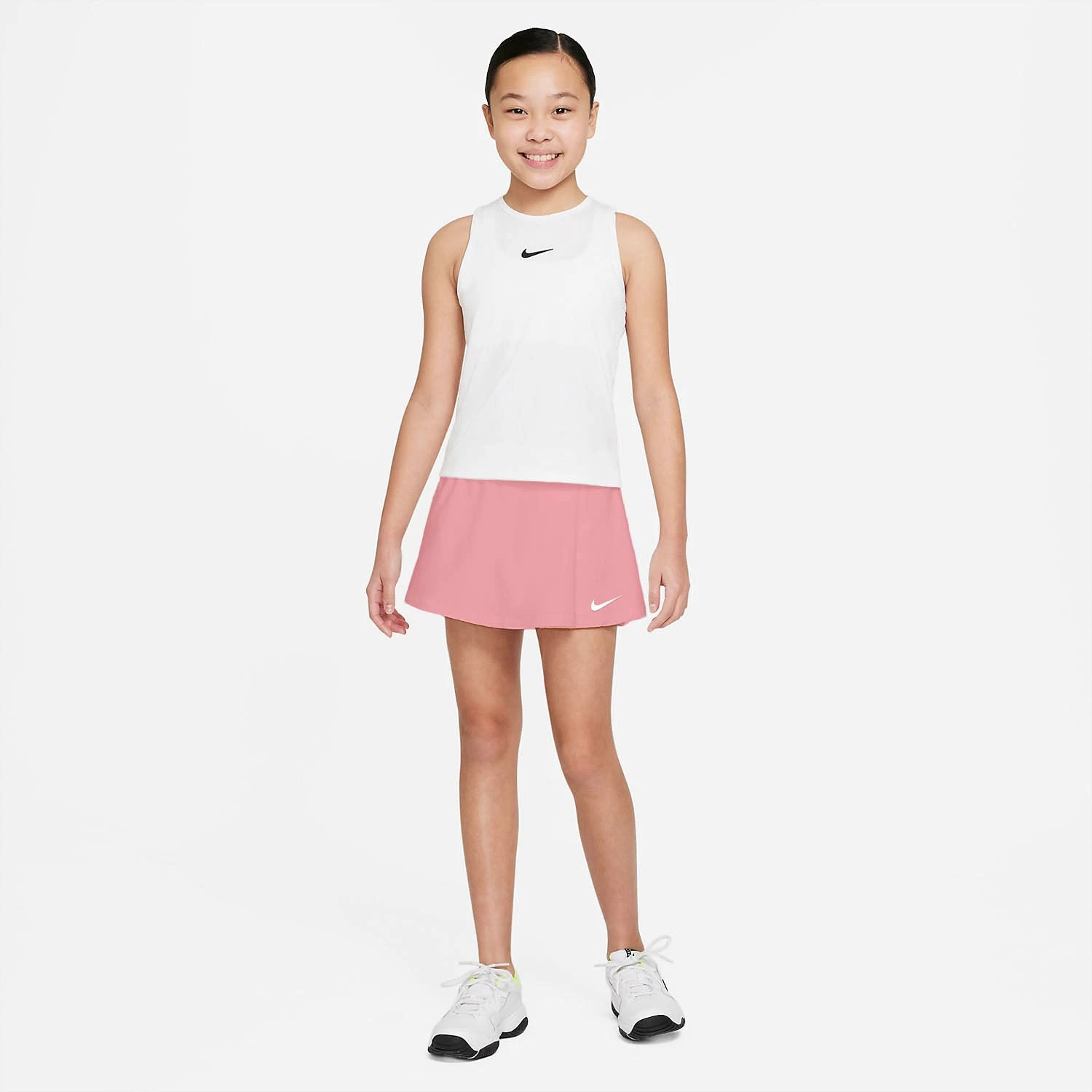 Nike Girls Dri-FIT Victory Flouncy Skirt (Elemental Pink/White) - Image 2