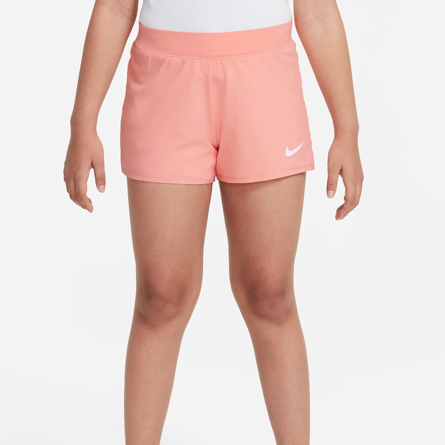 Nike Girls' Dri-FIT Victory Shorts (Bleached Coral/White)