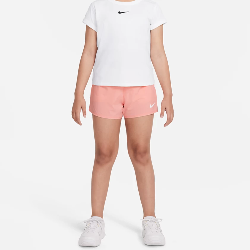 Nike Girls' Dri-FIT Victory Shorts (Bleached Coral/White) - Image 5